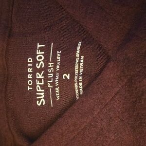 Relaxed Super Soft Plush Tunic Hoodie - Maroon